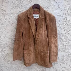 Vintage Wilson’s Brown Suede Jacket Size XL Lined Western Blazer
